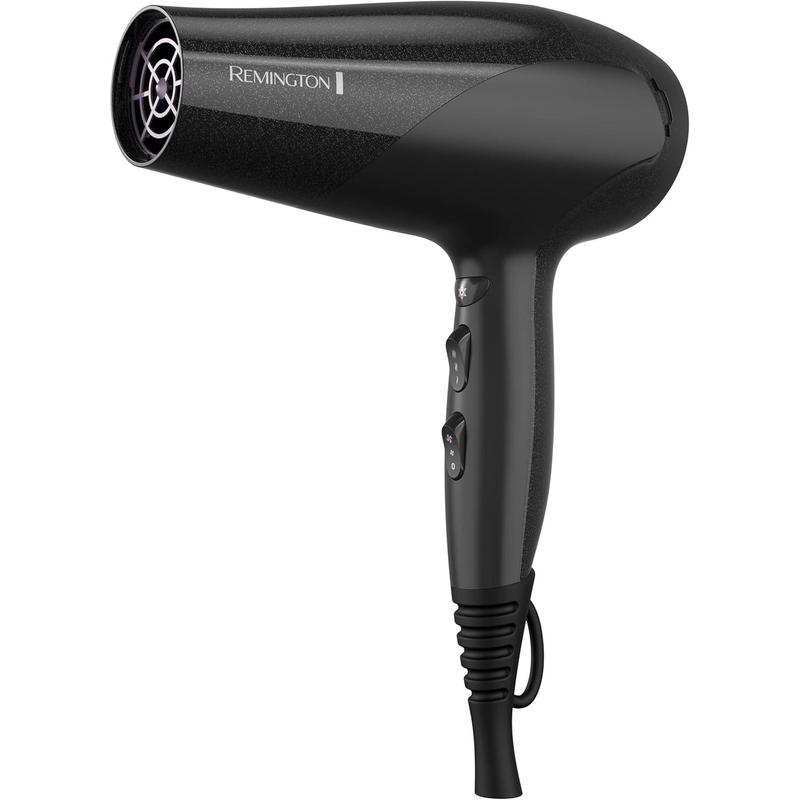 Remington Dame Protection Hair Dryer with Ceramic Ionic Tourmaline Technology, Black, Diffuser and Concentrator, 3 Piece Set