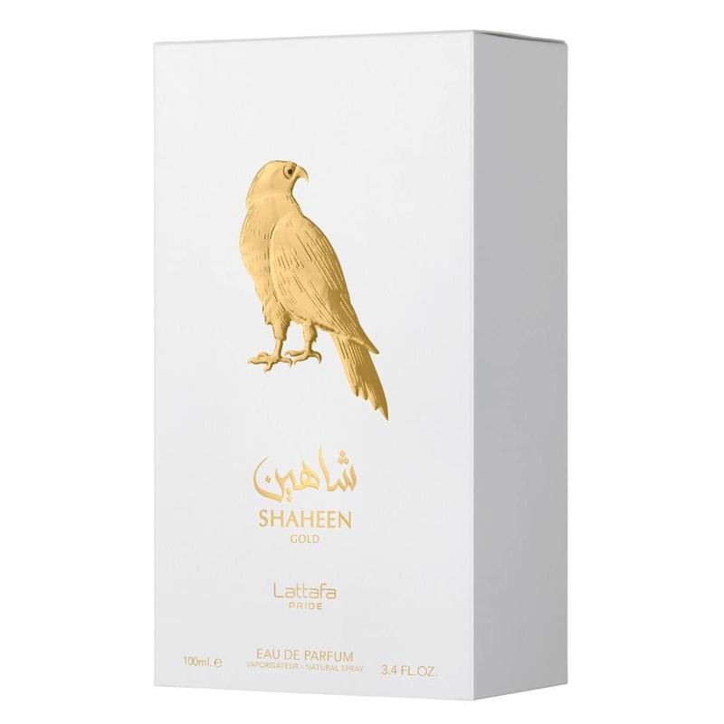 Lattafa Perfumes Shaheen Gold for Unisex Eau de Parfum Spray, 3.4 Ounce