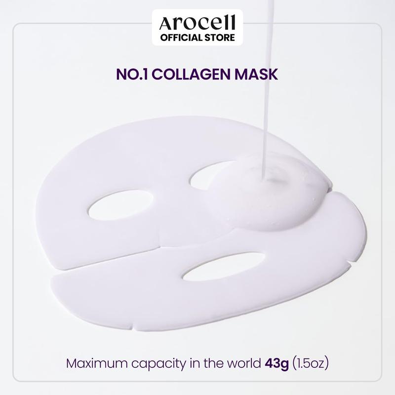 [AROCELL Official] SUPER COLLAGEN MASK 4EA | Firming, Anti-Aging & Hydrating | Sleeping Mask | Overnight Hydrogel Mask | Korean Skincare