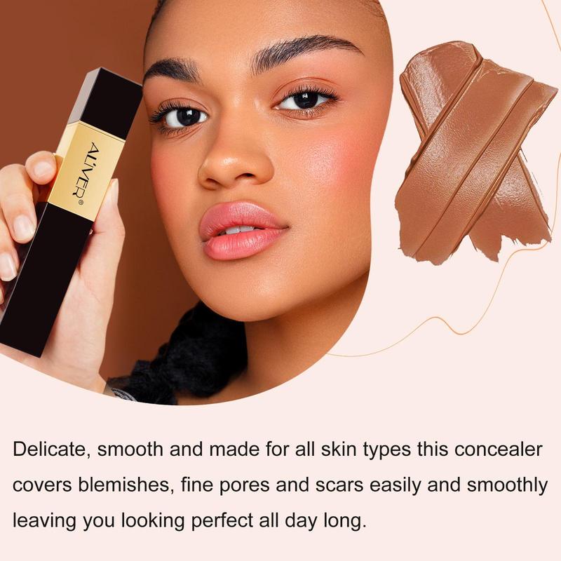 Long-lasting Concealer & Foundation Set, 3 Counts set Foundation & Concealer & Brush, Moisturizing Full Coverage Flawless Makeup Set for Women