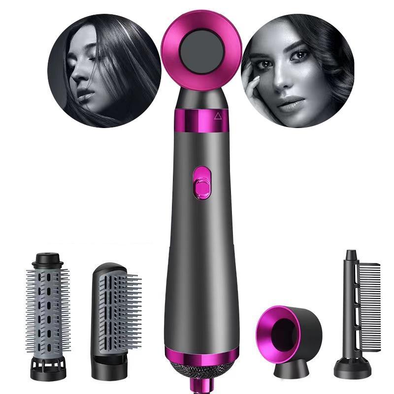 Multifunctional Hot Air Brush Hair Dryer, 1 Set Automatic Curling Iron for Christmas Gift, Hair Straightener, Professional Hair Styling Tool for Home & Salon Use