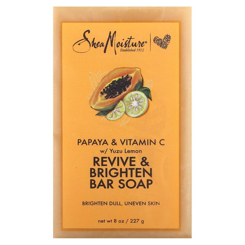 SheaMoisture Revive & Brighten Bar Soap, Papaya & Vitamin C, 8 oz (227 g)