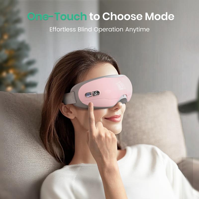 Restnature Eye Massager - Eye Massager with Heat Music, Birthday Gifts for Women Mom, Eye Care Relaxation Self Care Christmas Gifts for Women, Reduce Eye Strain Bluetooth Comfort christmas 2024 ornament