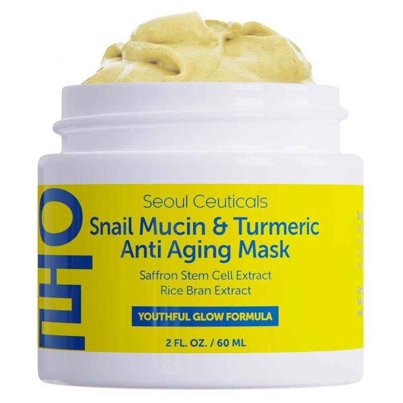 Snail Mucin & Turmeric Anti Aging Mask Skincare Face Mask Korean Skin Repair & Comfort