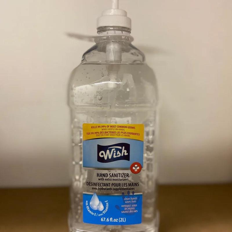 Wish Hand Sanitizer 67.6oz Vitamin E with Pump and Carry Handle