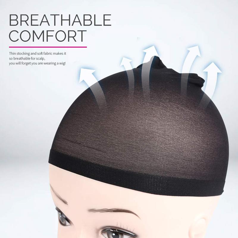 Wig Cap, 10pcs set Breathable & Comfortable Elastic Wig Cap, Women's Stretch Nylon Wig Cap, Heatless Styling Tool For Women, Christmas Gift