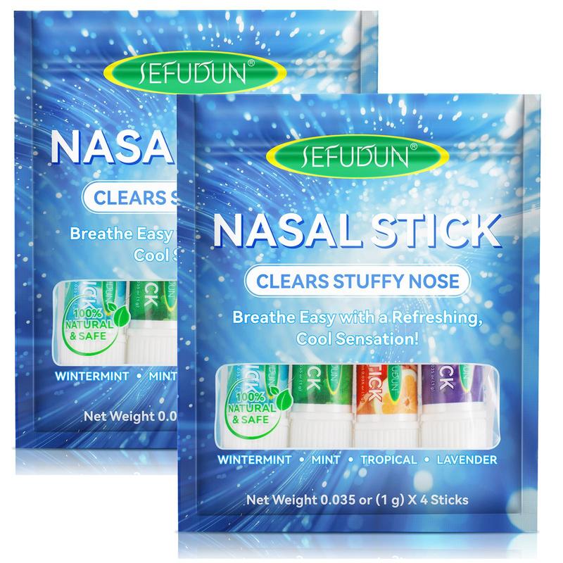 Nasal Stick, 2 Sets Nasal Stick for Refreshing, Clear Stuffy Nose, Breathing Freely, Suitable for Driving Drowsiness, Motion Sickness and Sleepiness, Christmas Gift