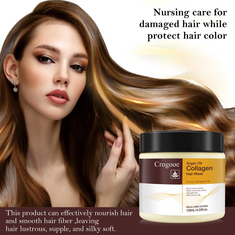 Crogooe Collagen Hair Care Deep Repair Arginine Oil Collagen Hair Mask essence, suitable for all types ofhair Argan Conditioner Hair care Shampoo