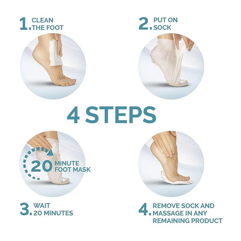 Amope Pedimask Foot Sock Mask, Macadamia Oil Essence Nail Smooth