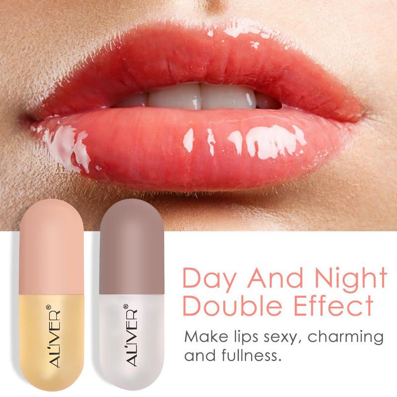 Day & Night Lip Plumper, 2 Counts box Moisturizing Lip Plumper, Hydrating & Nourishing Lip Care Product for Women & Girls