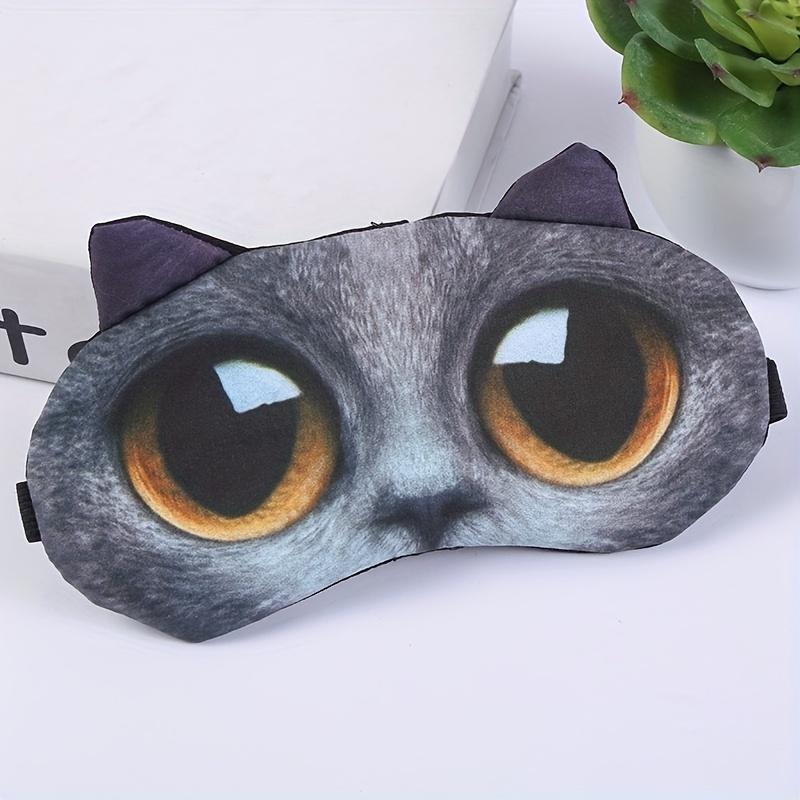 3D Eye Mask, Creative Cat Pattern Eye Cover for Daily Use, Light Blocking Sleep Mask for Home Office Travel