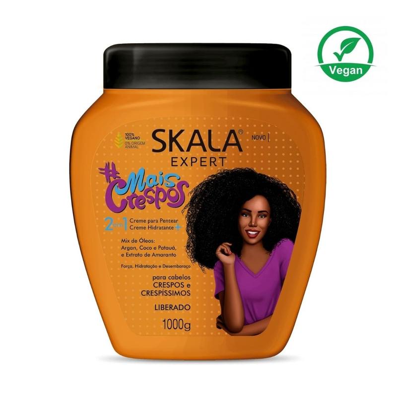 Skala Mais Crespos 2 in 1 Hair Treatment Conditioning Cream Curly and Super Hair Mask Conditioner Vegan Haircare Shampoo Cleanser