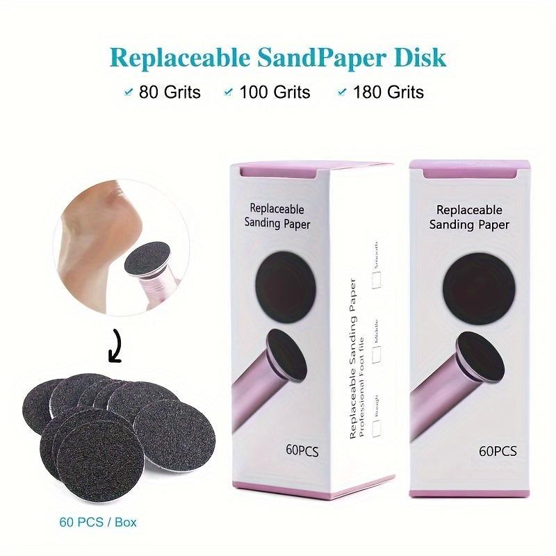 Electric Foot File Replacement Sandpaper, 60pcs set Foot Dead Skin Remover Sandpaper, Professional Manicure & Pedicure Nail Art Tools for Women Men