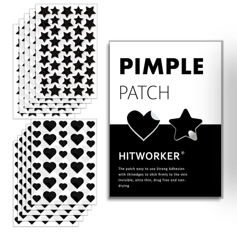 Heart & Star Shaped Pimple Patch, 380pcs box Hydrocolloid Acne Cover Patches, Skin Care Products for Covering Acne & Blemishes, Christmas Gift