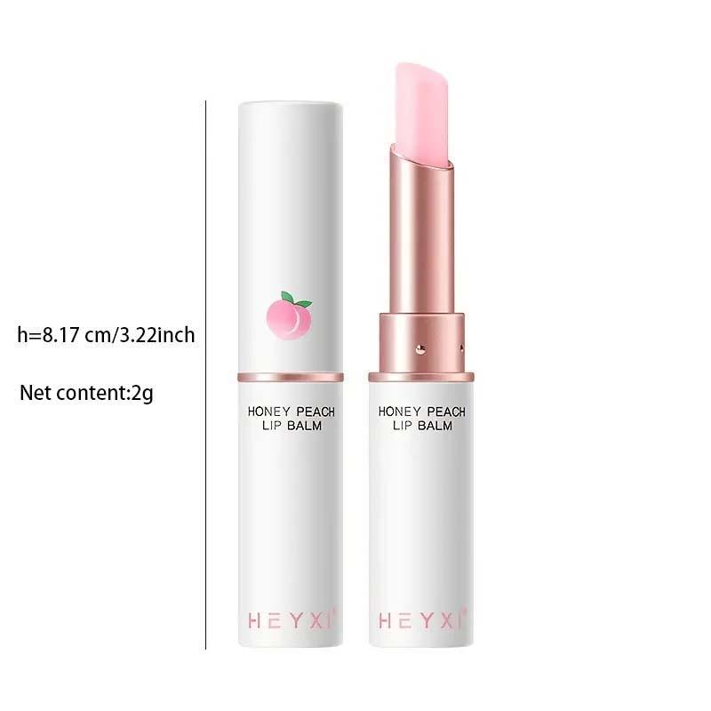 Hydrating Peach Lip Balm, Moisturizing Long-lasting Lip Stick, Temperature Color Changing Lip Balm, Lip Care Moisture Product for Women