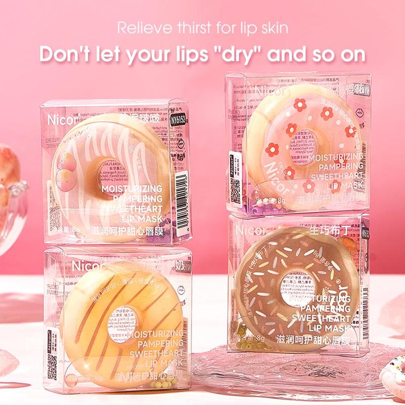 Donut Shaped Moisturizing Lip Mask,  Hydrating Nourishing Lip Care Lip Gel, Lip Moisturizer Patches, Lip Care Product