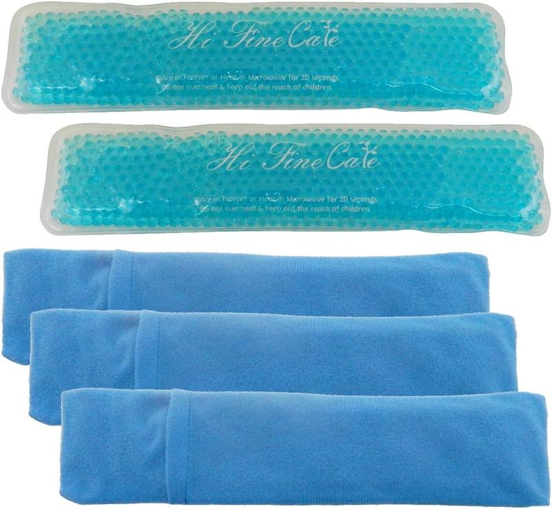 Perineal Cooling Pad, Postpartum Cold Packs Gel Bead Ice Pack Cold Therapy for Women After Pregnancy and Delivery, 2 Ice Pack and 3 Cover (Blue)