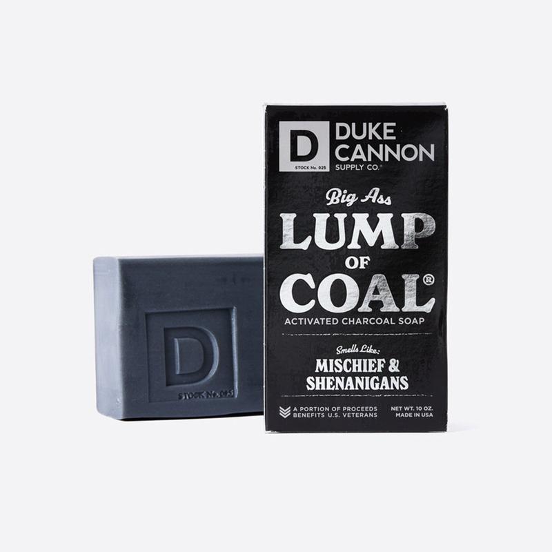 Duke Cannon Supply Co. Big Ass Lump of Coal Soap - Superior Grade, Extra Large Men's Bar Soap with Masculine Scents, Body Soap, All Skin Types, 10 oz