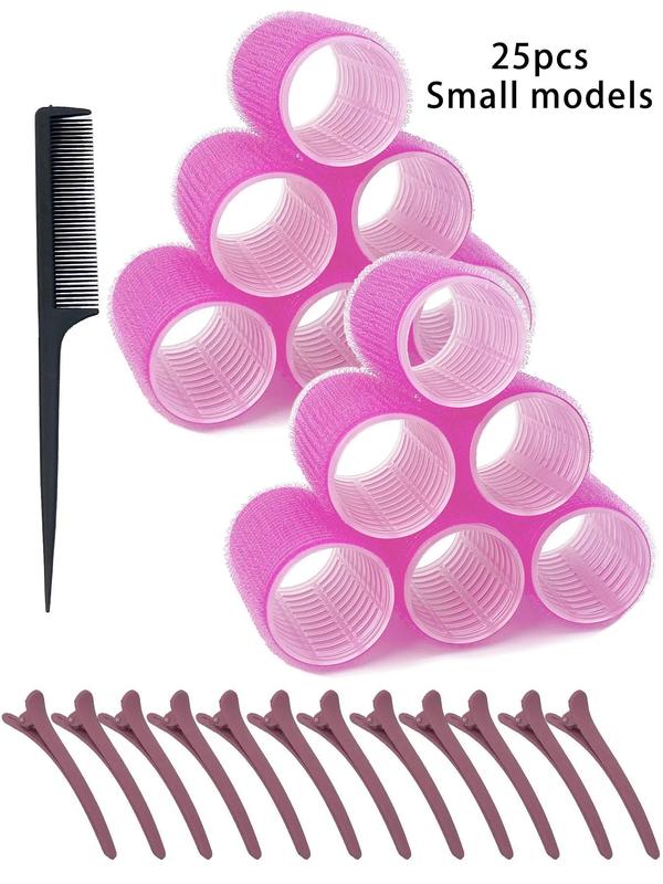 Bangs Hair Styling Tool Set (25pcs), Hair Styling Tool Set, Plastic Hair Styling Tool Set, Lazy Hair Styling Tool Set, Party Date Hair Styling Tool Set