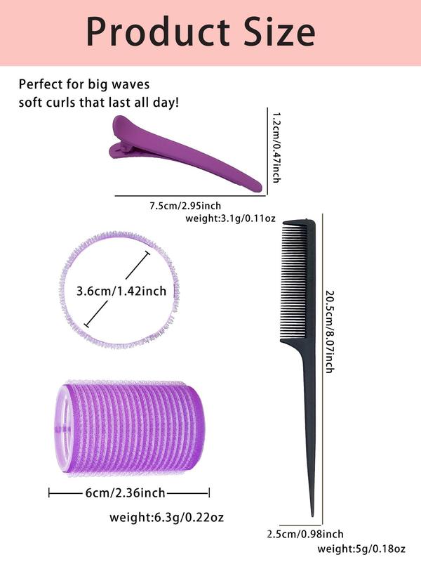 Bangs Hair Styling Tool Set (25pcs), Hair Styling Tool Set, Plastic Hair Styling Tool Set, Lazy Hair Styling Tool Set, Party Date Hair Styling Tool Set