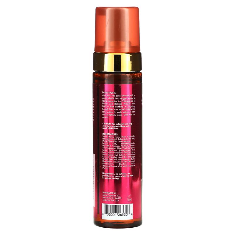 Mielle Curl Defining Mousse With Hold, Pomegranate & Honey, 7.5 fl oz (222 ml)