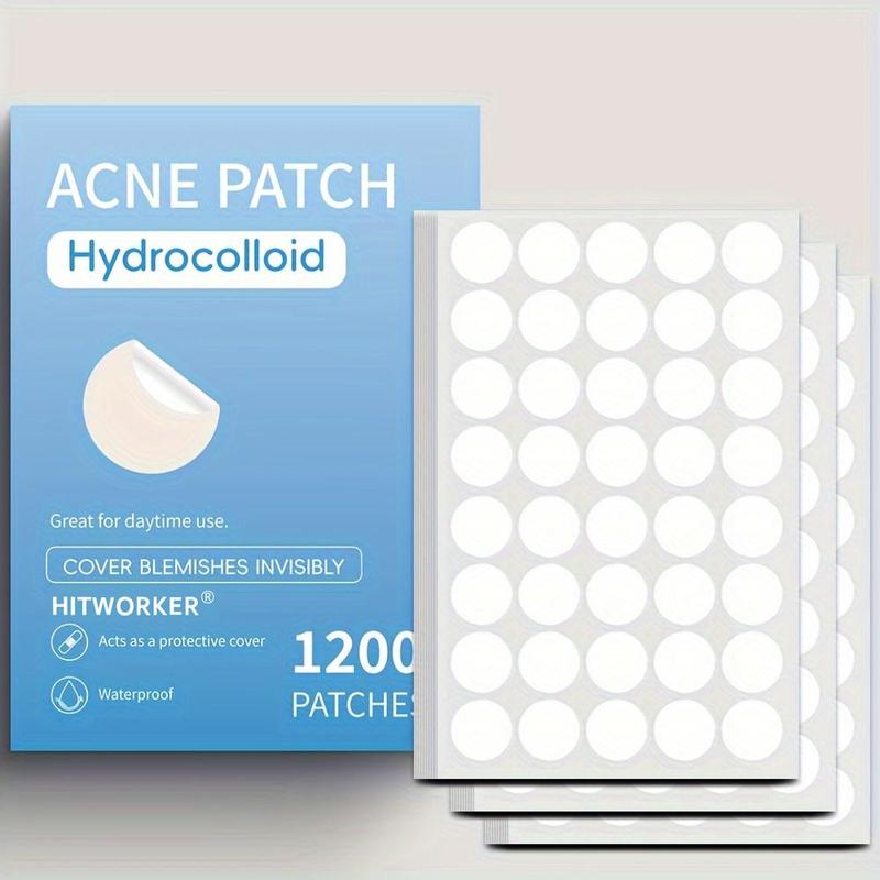 Round Acne Patches, 1200pcs box Hydrocolloid Acne Patch, Facial Skin Care Patches, Suitable for All Skin Types