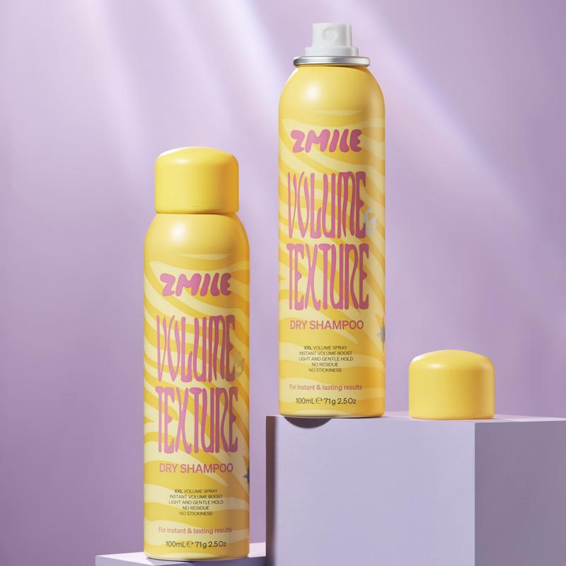 Zmile Dry Shampoo Spray: Instant Oil Control, Natural Fluffiness, Triple Particle Size Haircare - Comfort and Dryness