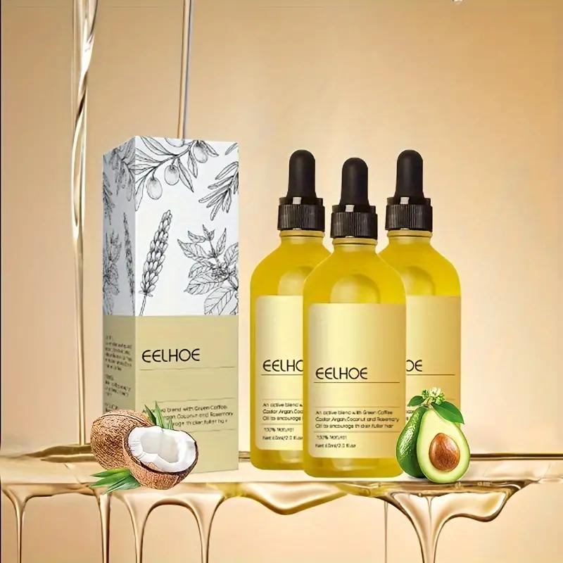 Veganic Natural Hair Growth Oil, Eelhoe Improves Blood Circulation,Reduce Hair Loss,For Dry Damaged Hair