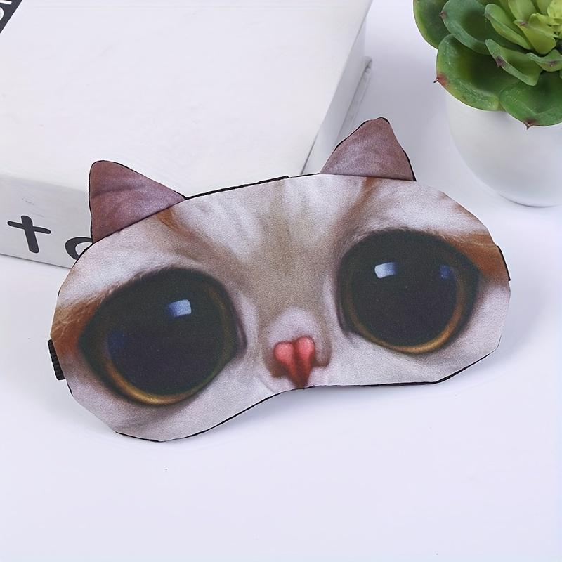 3D Eye Mask, Creative Cat Pattern Eye Cover for Daily Use, Light Blocking Sleep Mask for Home Office Travel