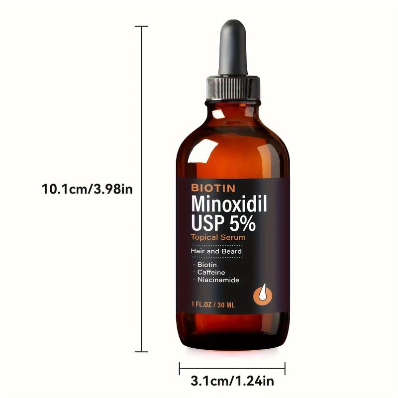 Hair Growth Oil-Biotin Serum & 5% Minoxidil Treatment for Stronger Thicker Longer Hair-Natural Hair Growth Thickening Treatment - Stop Thinning & Hair Loss for Men & Women 1oz 30ml