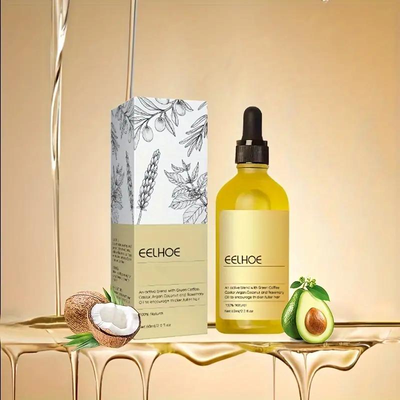 Veganic Natural Hair Growth Oil, Eelhoe Improves Blood Circulation,Reduce Hair Loss,For Dry Damaged Hair