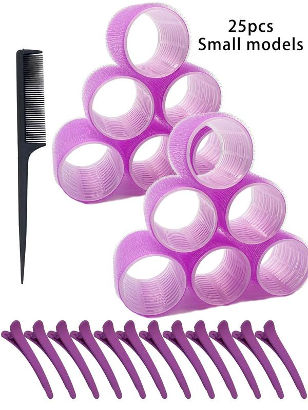 Bangs Hair Styling Tool Set (25pcs), Hair Styling Tool Set, Plastic Hair Styling Tool Set, Lazy Hair Styling Tool Set, Party Date Hair Styling Tool Set