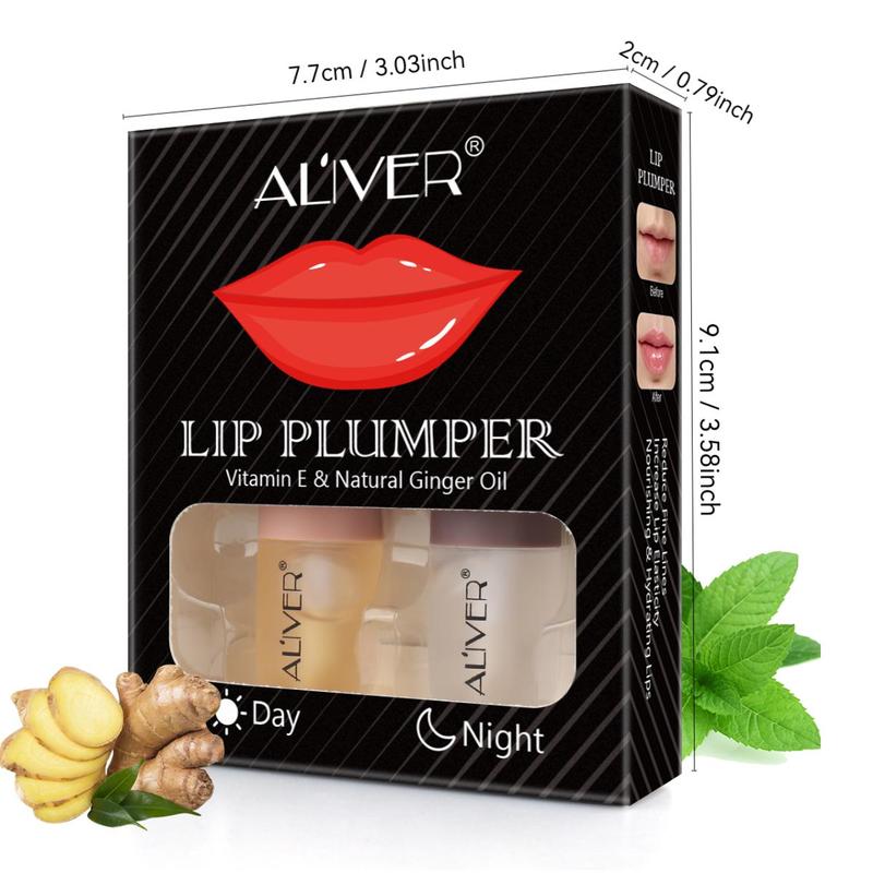 Day & Night Lip Plumper, 2 Counts box Moisturizing Lip Plumper, Hydrating & Nourishing Lip Care Product for Women & Girls