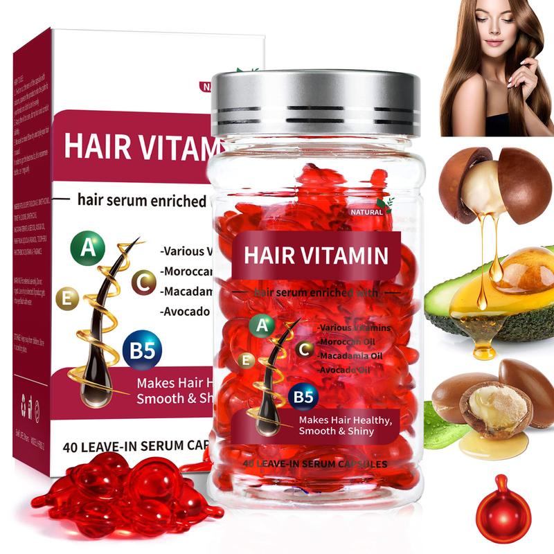 Hair Vitamin Capsule,  Hair Care Essential Oil Capsule, Moisturizing Hair Care Product for Women & Men Haircare