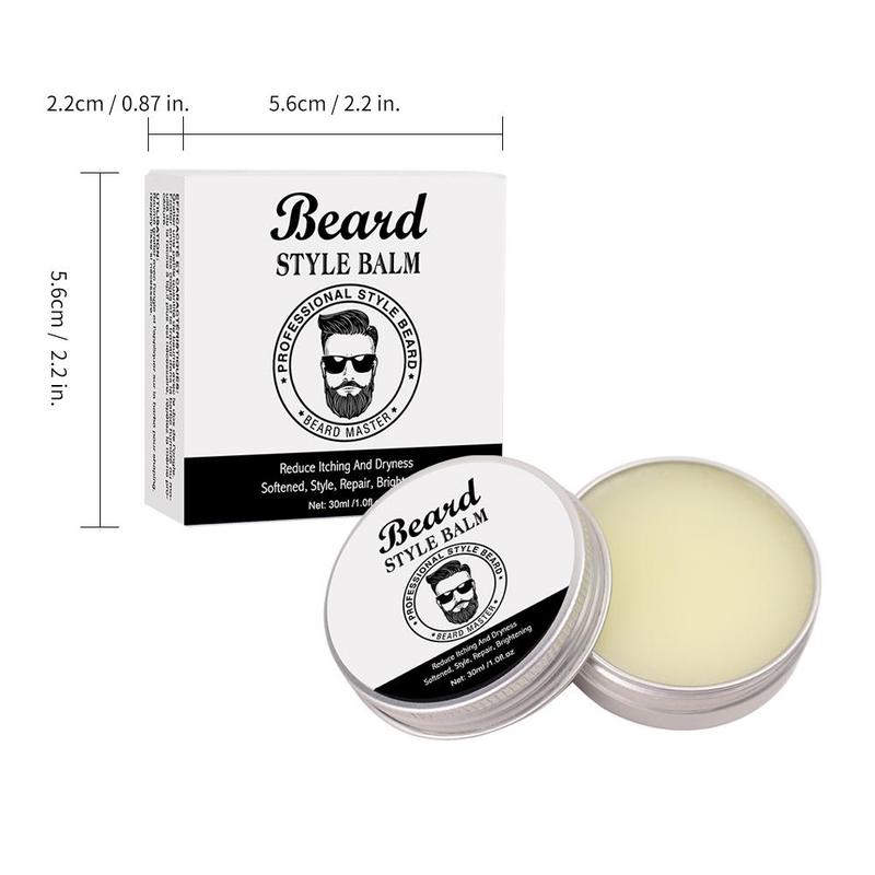 Beard Balm, Moisturizing Beard & Mustache Wax, Long Lasting Beard Styling Cream, Men's Hair Care Product for Daily