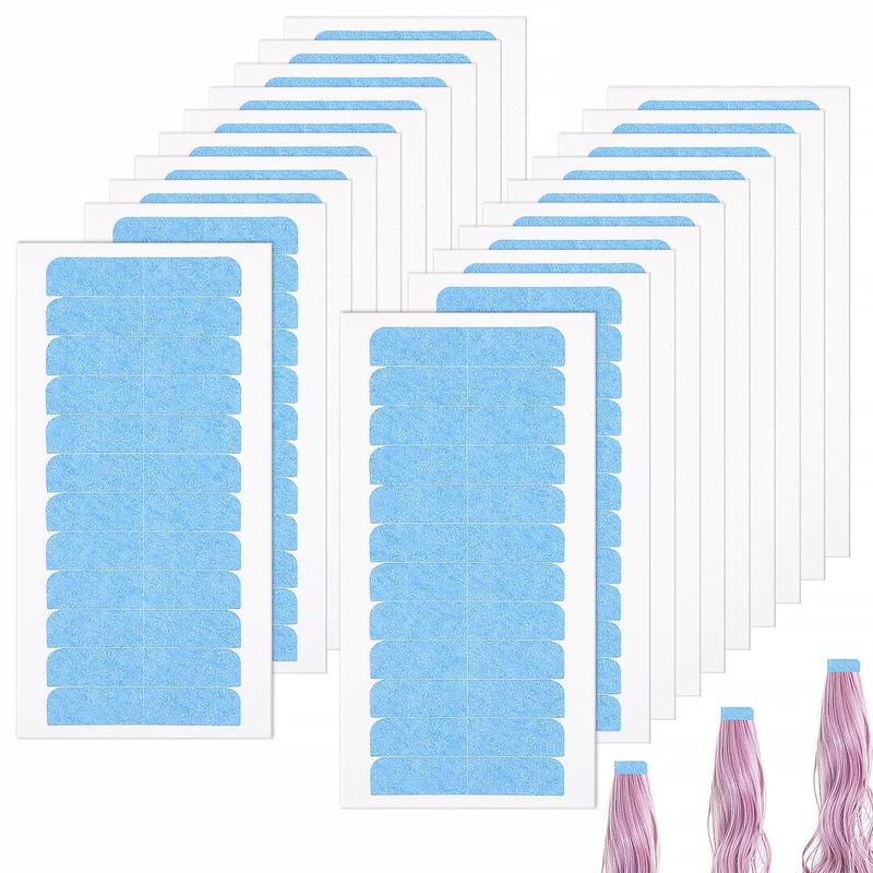 240 count Hair Extension Tape Tabs Double Sided Extension Tapes for Replacement Adhesive Tape in Tape Replacement for Hair Extensions Human Hair Tape Tabs For Wig Tape(Blue)