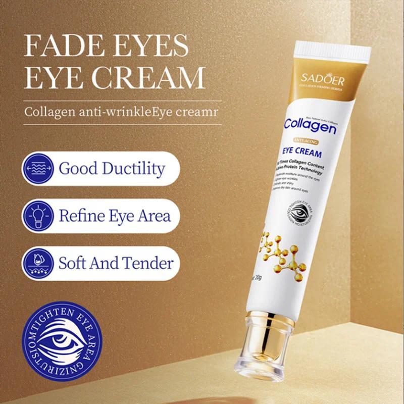 Collagen Eye Cream Instant Eye Bag Removal Dark Circle Removal Wrinkles Firming Skin Fade Fine Lines Hydrate Anti Puffiness New