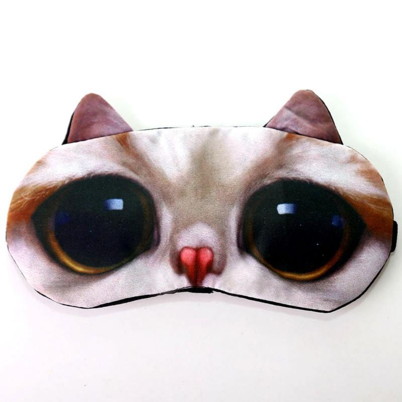 3D Eye Mask, Creative Cat Pattern Eye Cover for Daily Use, Light Blocking Sleep Mask for Home Office Travel