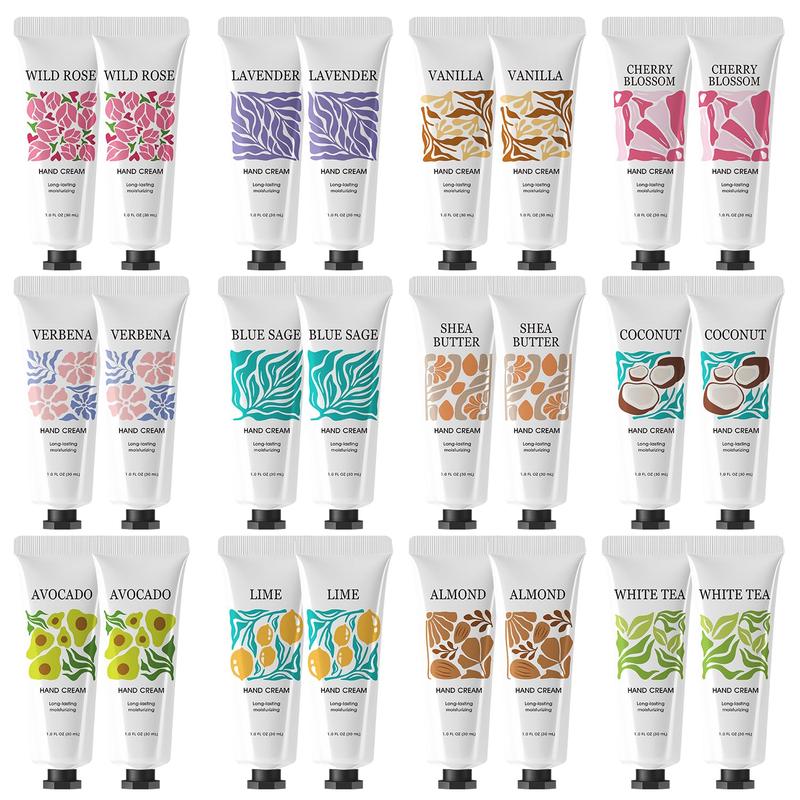 24 Pack Hand Cream Gift Set, Scented Hand Lotion for Dry Cracked Hands, Travel Size Lotion Mini Hand Lotion Bulk Gift Sets For Mother's Day Valentine's Day Christmas 24x1.0 oz