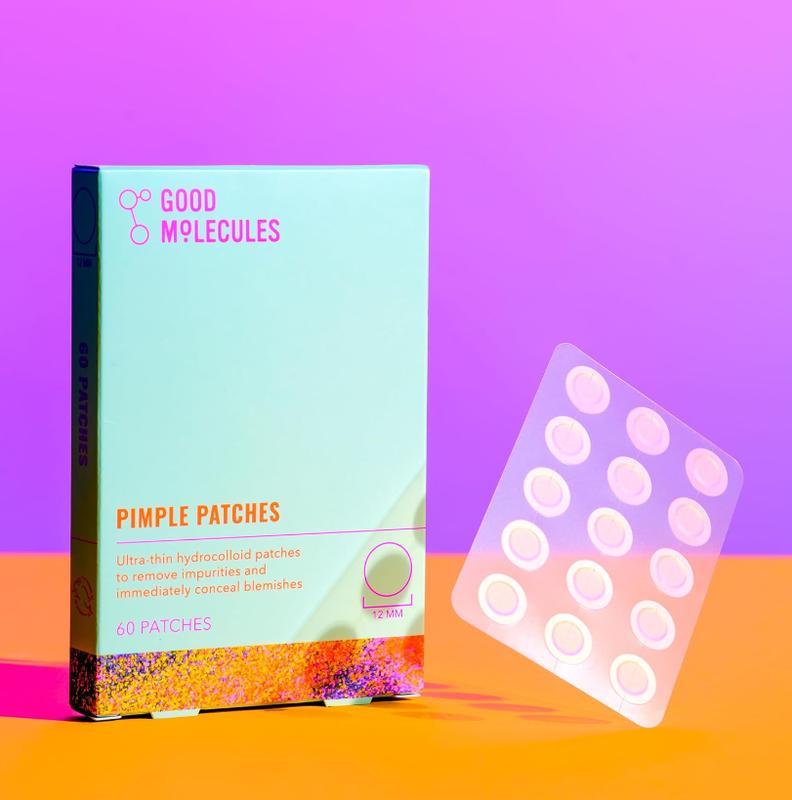 Good Molecules Pimple Patches (60 Patches) - Ultra-Thin Hydrocolloid Patches, Target Ance and Impurities-good molecules skincare Acne Clear