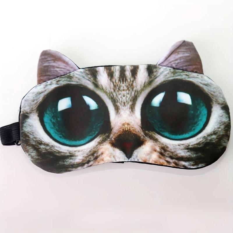 3D Eye Mask, Creative Cat Pattern Eye Cover for Daily Use, Light Blocking Sleep Mask for Home Office Travel