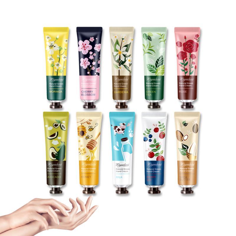 Hand Cream Set, 10pcs set Plant Fragrance Hand Moisturizer, Hydrating Hand Lotion, Anti-cracking Hand Care Product for Women & Men