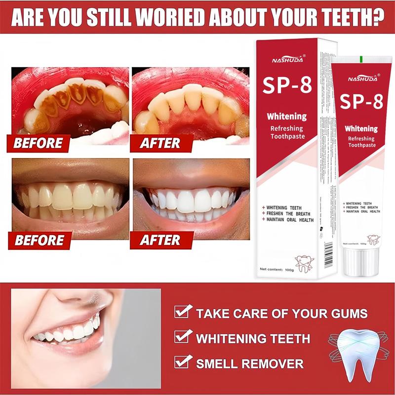 SP-8 Probiotic Bright White Toothpaste Deep Clean Teeth Fresh Breath Oral sp-8 toothpaste