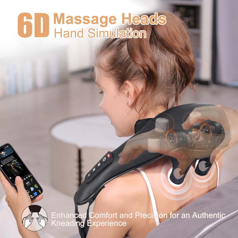 neck and shoulder massage shawl massagers with Heat - Deep Tissue 6D Kneading Pillow,  Foot, Legs,Body - Relieve Muscle Pain Mothers day gift