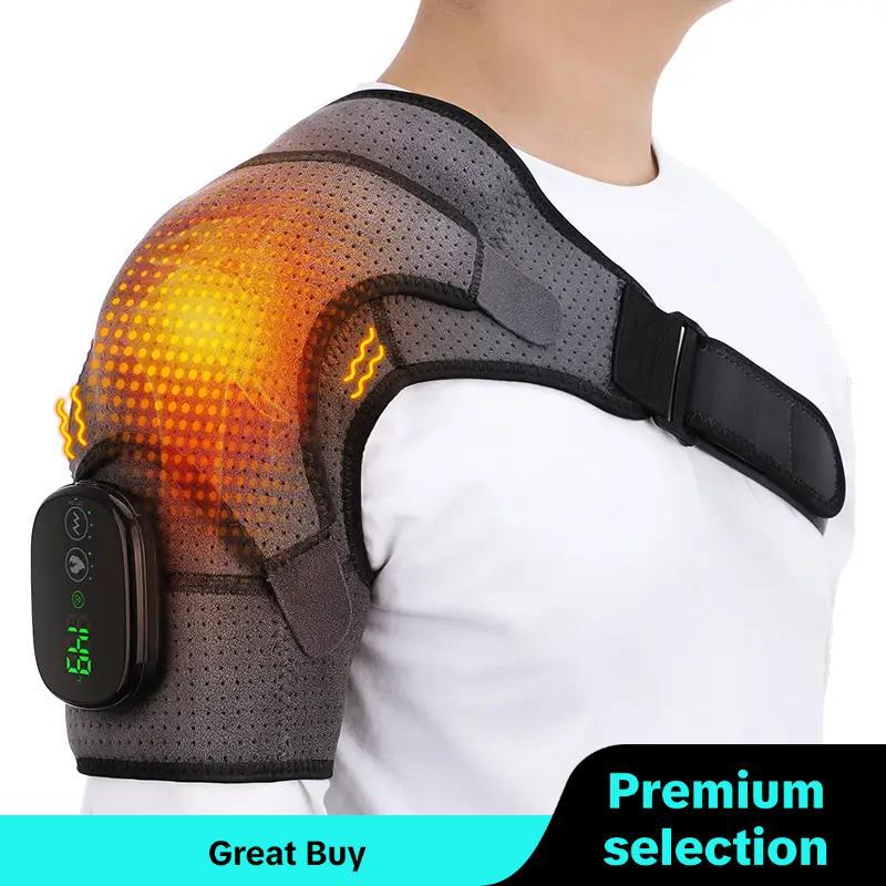 USB Rechargeable Shoulder Massager, 3-speed Heating Massage Shoulder Pad, Portable Shoulder Massage Equipment for Women & Men, Christmas Gift