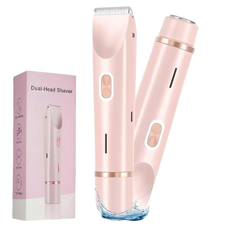 Electric Hair Trimmer, 1 Box Rechargeable 2 in 1 Body & Facial Hair Removal Tool, Waterproof Wet & Dry Use Trimmer for Women