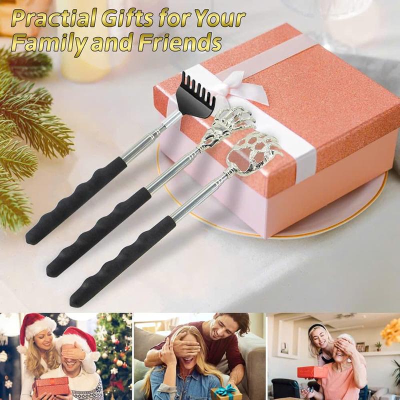 Stainless Telescopic Back Scratcher 3 Pack with Pretty Box - Different Designs