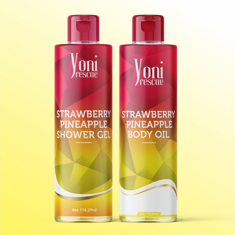 Strawberry Pineapple Twin Pack - Shower Gel + Body Oil Bundle