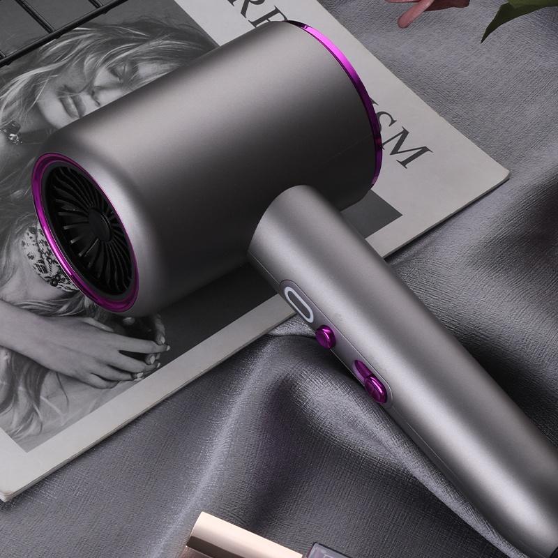 High Power Negative Ion Hair Dryer, Professional Hair Dryer with Nozzle, Low Noise Hot Air Blow Dryer, Hair Styling Tool for Home & Salon Use