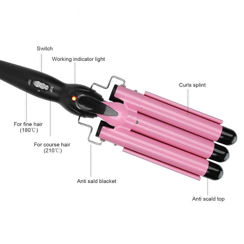 3-barrel Electric Hair Curler, 1 Box Fast Heated Hair Curler, Hair Curls Iron, Hair Curling Iron for Fall, Professional Hair Styling Tool for Women, Efficient Hair Styling Tools, Ideal Gift for Christmas, Winter Gift, Birthday Gifts